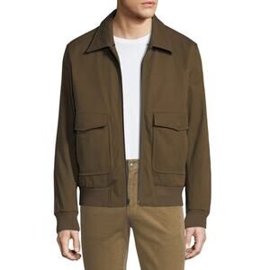 Vince Shearling Trim Bomber Jacket Infantry Green Chore Coat Barn Gorpcore
